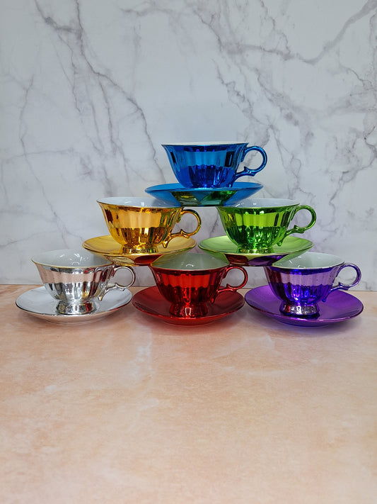 Set de 6 Tazas con 6 Pailas