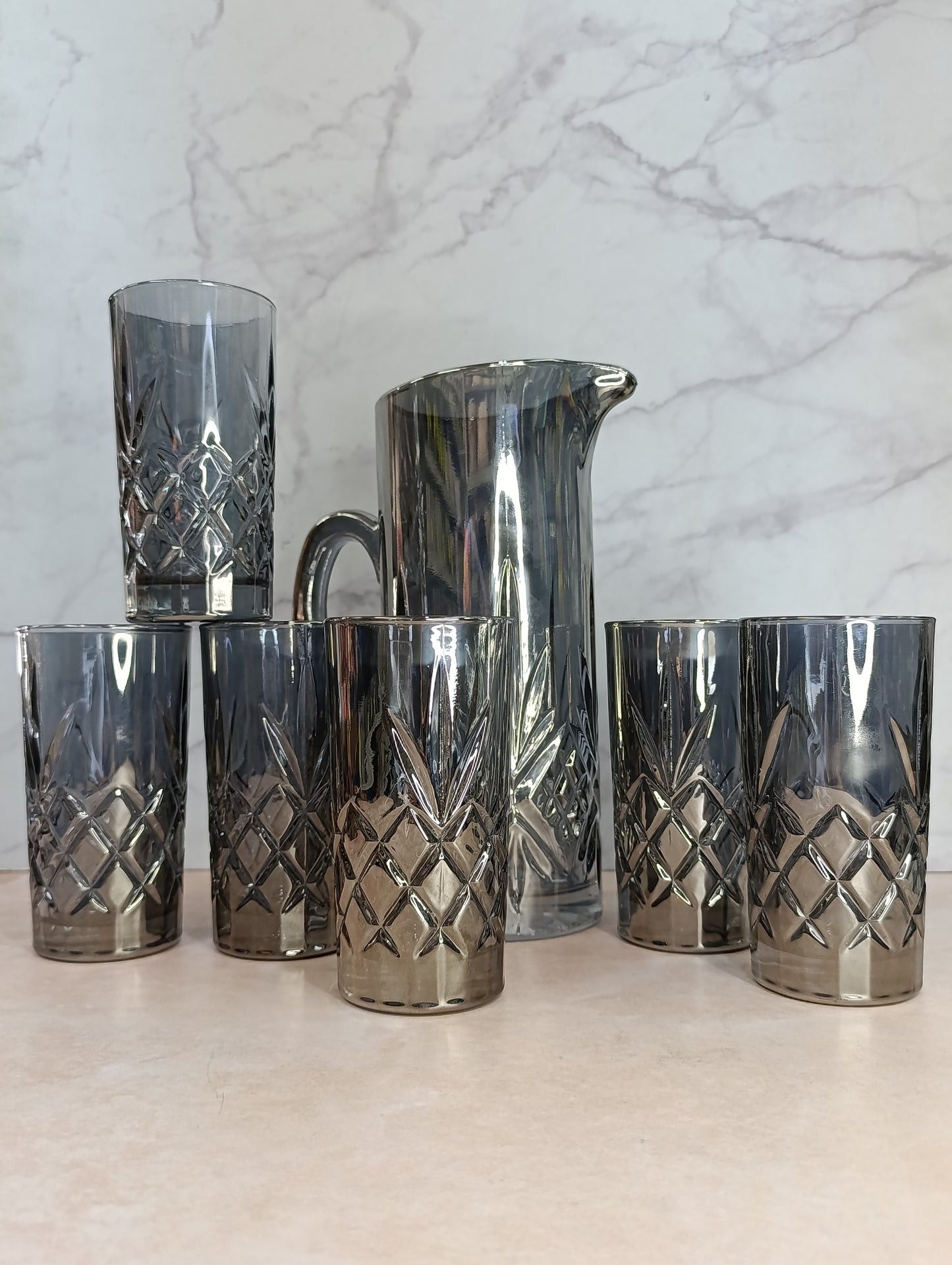 Set de 6 Vasos con Pichel