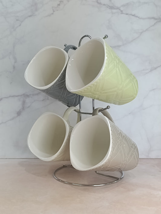Set de 4 Tazas con Organizador