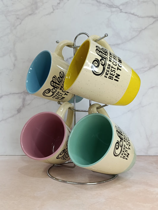 Set de 4 Tazas con Organizador