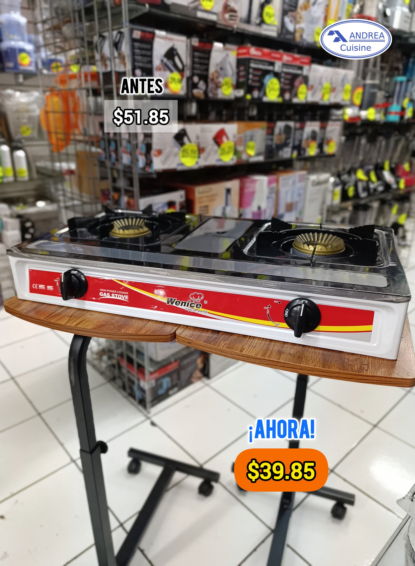 Cocina de Chispero de 2 Quemadores