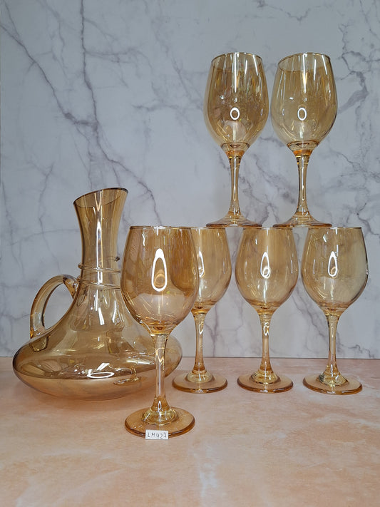 Set de 6 Copas con Decantador