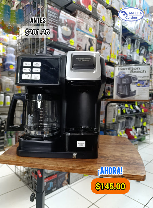 Cafetera Programable de 1 Taza Individual y Jarra de 12 Tazas